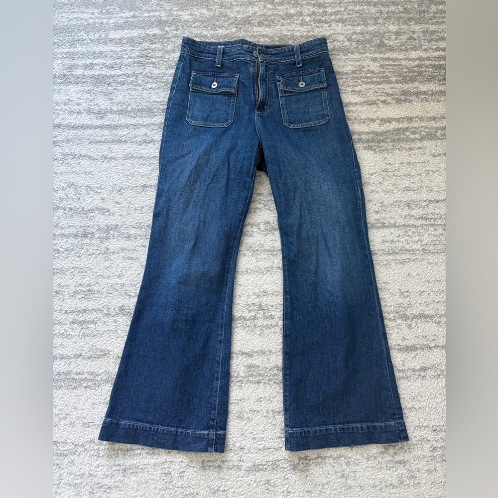 AG Adriano Goldschmied Dark Blue Flare Jeans